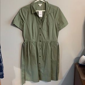 Olive green utility dress